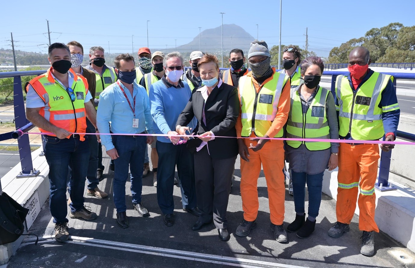 Figure 13: Opening of Bridge by Felicity Purchase, CoCT MAYCO Member for Transport (Photo Credit Bruce Sutherland)